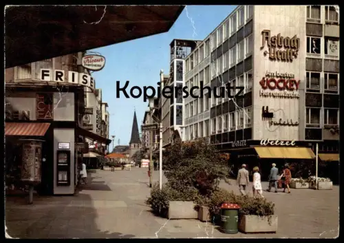 ÄLTERE POSTKARTE ESSEN KETTWIGER STRASSE AUTOMAT REKLAME ASBACH URALT JOCKEY WETZEL Glocke Poland Friseur Litfass