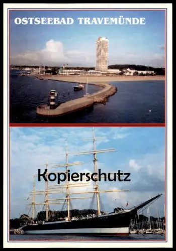 ÄLTERE POSTKARTE TRAVEMÜNDE SEGELSCHIFF PASSAT sailing ship sailer voilier Lübeck Leuchtturm Ansichtskarte cpa postcard