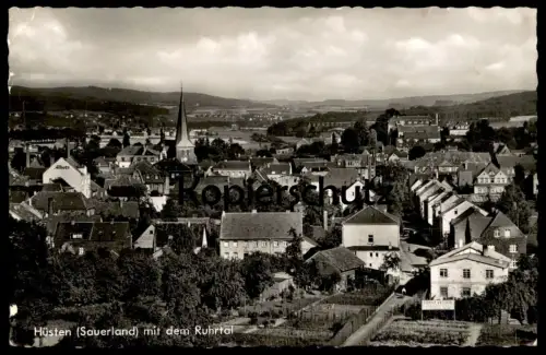 ÄLTERE POSTKARTE HÜSTEN MIT DEM RUHRTAL BEI NEHEIM ARNSBERG Huesten erkennbar Franz Vetter Gartenbau Albers cpa postcard