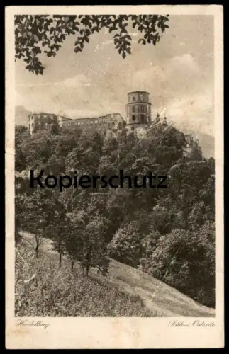 ALTE POSTKARTE HEIDELBERG SCHLOSS OSTSEITE Stempel Feldpost 1943 cachet castle chateau Ansichtskarte postcard cpa AK