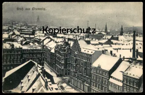 ALTE POSTKARTE GRUSS AUS CHEMNITZ IM WINTER Schnee snow hiver neige AK Ansichtskarte postcard cpa