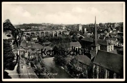ALTE POSTKARTE LUXEMBOURG LE PLATEAU DU RHAM Dampflok locomotive à vapeur steam train Chemin de fer Railway Luxemburg AK