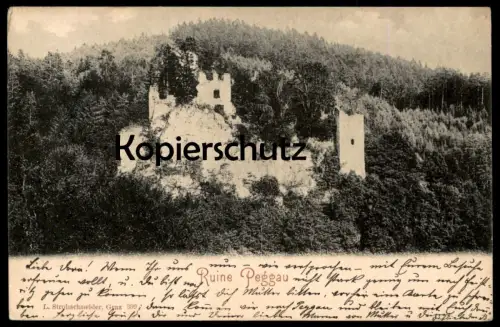 ALTE POSTKARTE RUINE BURG PEGGAU 1901 Stempel Deutschfeistritz bei Peggau Graz Steiermark Austria Ansichtskarte postcard