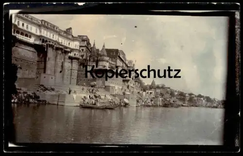 ALTE POSTKARTE BENARES GHAT PALAST RAJA V. BANARES VARANASI Ganges le Gange India Indien Ansichtskarte AK postcard cpa