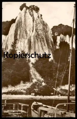 ALTE POSTKARTE STUBBENKAMMER KÖNIGSSTUHL RÜGEN Sassnitz Boot Schiff cpa AK Ansichtskarte postcard
