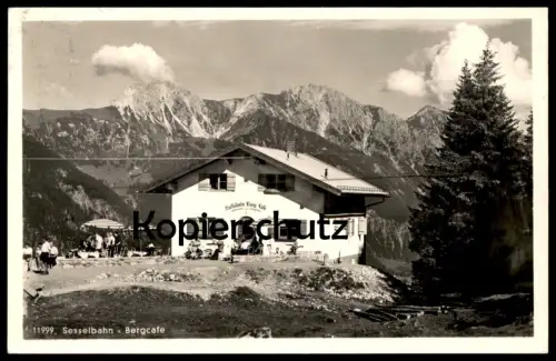 ÄLTERE POSTKARTE SESSELBAHN BERGCAFE BERGSTATION AM IMBERGERHORN ÜBER HINDELANG postcard cpa AK Ansichtskarte