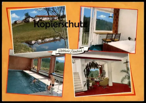ÄLTERE POSTKARTE GÄSTEHAUS EISENBUCH PERACH REISCHACH GRETL HAUTZINGER HALLENBAD SAUNA BAR Ansichtskarte AK postcard cpa