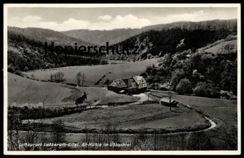 ALTE POSTKARTE LUTZERATH-EIFEL ALT-MÜHLE IM ÜSSBACHTAL Hotel Eifeler Hof Ulmen cpa AK Ansichtskarte postcard