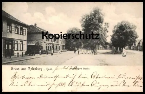 ALTE POSTKARTE GRUSS AUS ROSTOCK PARTIE AM ST. GEORG-PLATZ GALGEN Ansichtskarte AK postcard cpa
