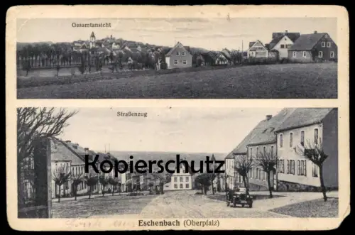 ALTE POSTKARTE ESCHWEILER MARKTPLATZ REICHSBANKNOTE 20 MARK REICHSBANK money monnaie billet de banque bank note Geld