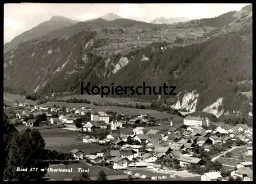 ÄLTERE POSTKARTE RIED 877 M IM OBERINNTAL IN TIROL PANORAMA GESAMTANSICHT postcard cpa AK Ansichtskarte