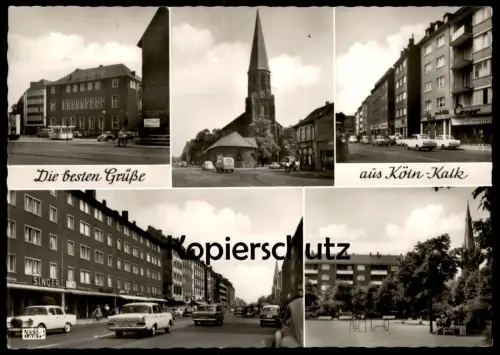 ÄLTERE POSTKARTE KÖLN KALK 1969 DUNKER HERRENBEKLEIDUNG CORSO SINGER POST Ansichtskarte AK cpa postcard
