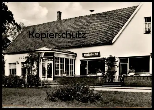 ÄLTERE POSTKARTE SUDMÜHLE BEI MÜNSTER I. W. SUDMÜHLENHOF KROMBACHER PILS Bier beer Sirene Ansichtskarte cpa postcard AK