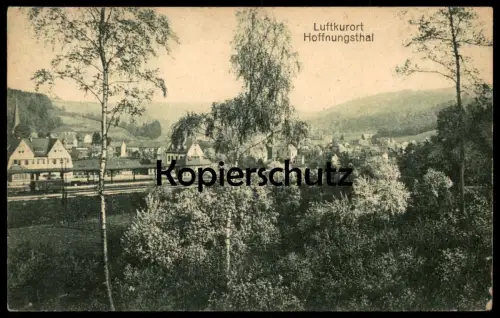 ALTE POSTKARTE HOFFNUNGSTHAL PANORAMA MIT BAHNHOF Rösrath Eisenbahn station gare Ansichtskarte cpa postcard AK