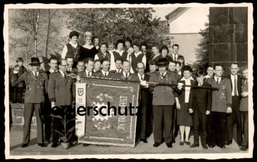 ÄLTERE FOTO POSTKARTE FAHNENWEIHE SCHÜTZENFEST GEWIDMET VON DER GEMEINDE HEESSEN BAD EILSEN Ansichtskarte postcard photo