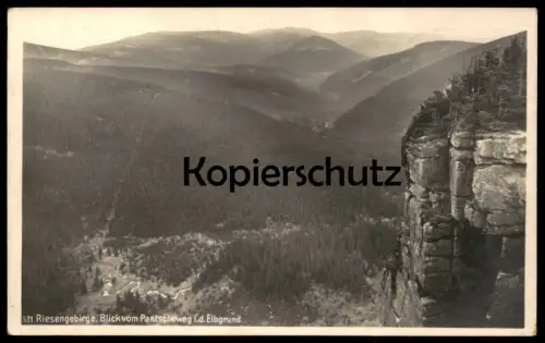 ALTE POSTKARTE BLICK VOM PANTSCHEWEG IN DEN ELBGRUND Labsky Dul Czech Republic Ceska Republika Ansichtskarte postcard AK