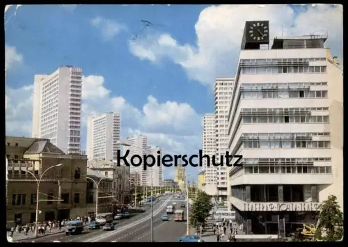 ÄLTERE POSTKARTE MOSCOW ARBAT DISTRICT MOCKBA MOSKAU Bus Autobus Russia Russland cpa postcard AK Ansichtskarte