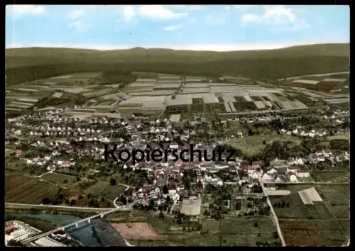ÄLTERE POSTKARTE OBERBIEL PANORAMA SOLMS BLICK ÜBER DEN ORT ALBERT TROMMERSHÄUSER HESSEN cpa postcard Ansichtskarte AK