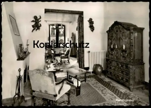 ÄLTERE POSTKARTE SCHLOSS LIEBIEG KAMINZIMMER KOBERN-GONDORF PUTTE Burg Liebig chateau castle Gemeinde Rhein-Mosel AK cpa