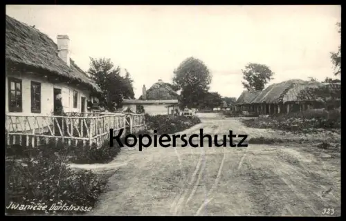 ALTE POSTKARTE IWANICZE DORFSTRASSE IWANYTSCHI UKRAINA Ukraine postcard Ansichtskarte cpa AK