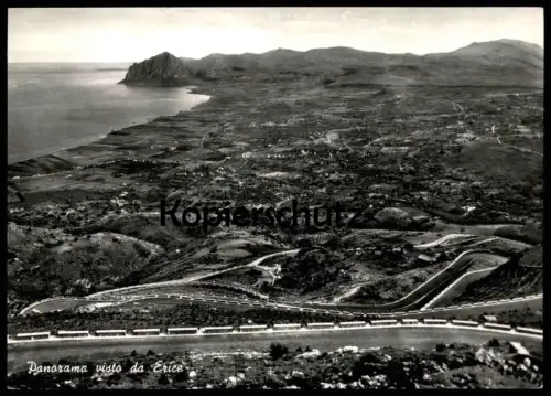ÄLTERE POSTKARTE CARTOLINA VISTO DA ERICE SICILIA SIZILIEN Italia Italy Italie Italien Ansichtskarte