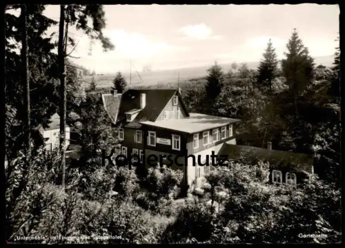 ÄLTERE POSTKARTE UNTERMÜHLE IM EINGANG DES SPIEGELTALES GARTENSEITE HARZ CLAUSTHAL-ZELLERFELD Ansichtskarte cpa postcard