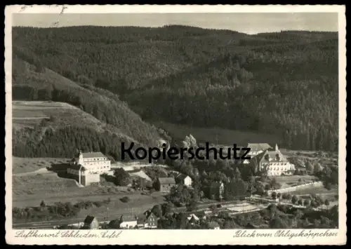 ALTE POSTKARTE LUFTKURORT SCHLEIDEN EIFEL BLICK VOM OHLIGSKÖPPCHEN Totalansicht Panorama cpa postcard Ansichtskarte
