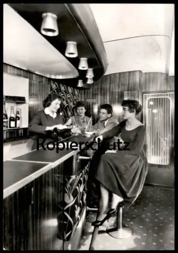 ÄLTERE POSTKARTE TEE BAR TRANS EUROPA EXPRESS DSG DAS ROLLENDE HOTEL Eisenbahn Zug train Waggon postcard Ansichtskarte