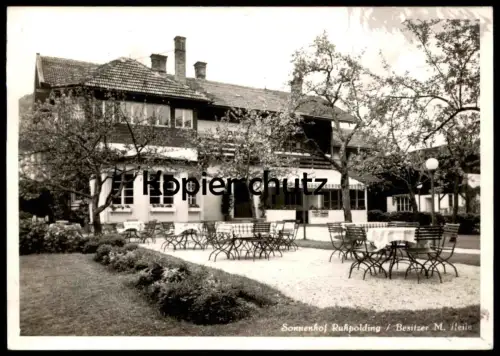 ÄLTERE POSTKARTE RUHPOLDING SONNENHOF BESITZER MARTIN HEILE GARTEN TERRASSE AK Ansichtskarte cpa postcard