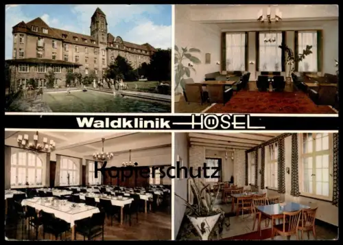 ÄLTERE POSTKARTE RATINGEN WALDKLINIK HÖSEL BEZIRK DÜSSELDORF CHEFARZT DR. MED. B. SACHSSE KLINIK SENIORENHEIM AK cpa