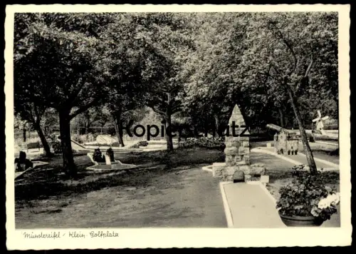 ALTE POSTKARTE BAD MÜNSTEREIFEL KLEIN-GOLFPLATZ MINIATUR WINDMÜHLE mini golf miniature windmill molen AK cpa postcard