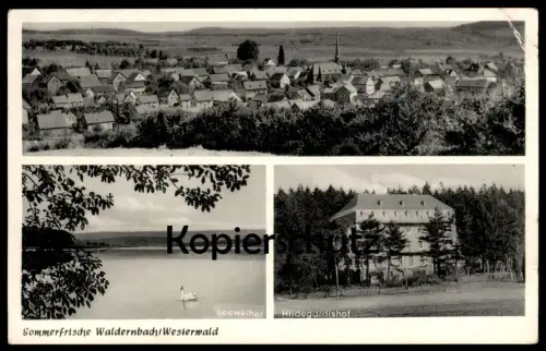 ÄLTERE POSTKARTE WALDERNBACH WESTERWALD HILDEGARDISHOF SEEWIEHER PANORAMA MENGERSKIRCHEN Ansichtskarte AK postcard cpa