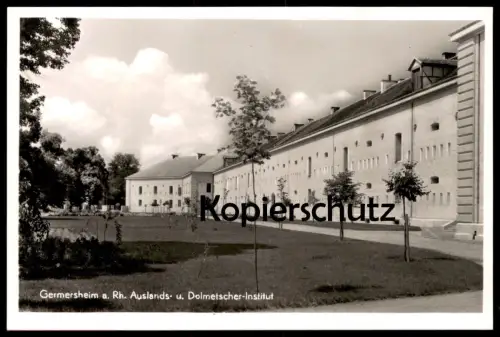 ALTE POSTKARTE GERMERSHEIM AM RHEIN PFALZ AUSLANDS- UND DOLMETSCHER INSTITUT Ansichtskarte AK cpa postcard