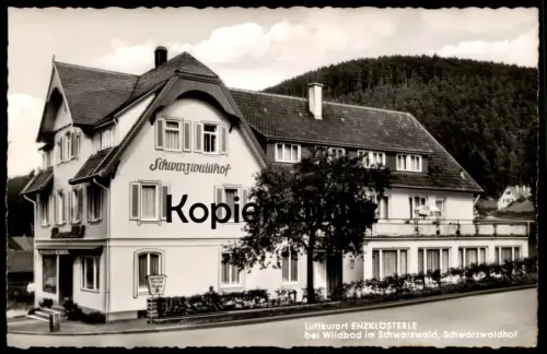 ÄLTERE POSTKARTE LUFTKURORT ENZKLÖSTERLE SCHWARZWALDHOF BAD WILDBAD HIRSCHLE SCHWARZWALD black forest Ansichtskarte cpa
