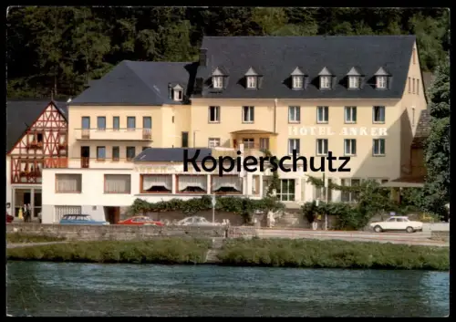 ÄLTERE POSTKARTE BRODENBACH ANKERTERRASSE HOTEL ANKER WILLI HANNES Gemeinde Rhein-Mosel Kobern-Gondorf Ansichtskarte cpa