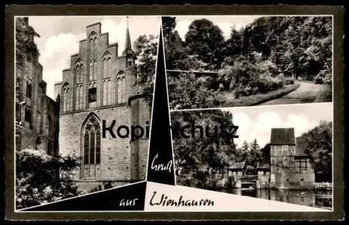 ÄLTERE POSTKARTE GRUSS AUS WIENHAUSEN KLOSTER KLOSTERPARK ALTE MÜHLE PARK Ansichtskarte AK cpa postcard