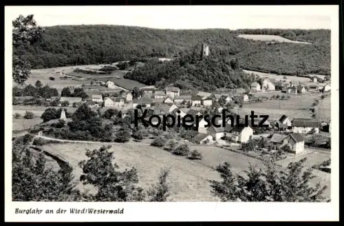 ÄLTERE POSTKARTE BURGLAHR AN DER WIED PANORAMA WESTERWALD ALTENKIRCHEN FLAMMERSFELD Ansichtskarte AK cpa postcard