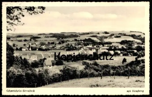 ALTE POSTKARTE SCHWEICHELN-BERMBECK MIT HOMBERG PANORAMA HIDDENHAUSEN Ansichtskarte AK cpa postcard