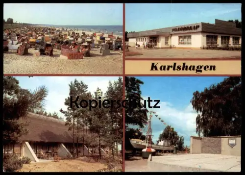 ÄLTERE POSTKARTE KARLSHAGEN USEDOM HO-GASTSTÄTTE NORDKAP FERIENHEIM VEB LEIPZIGER SÜSSWARENBETRIEBE AK cpa postcard