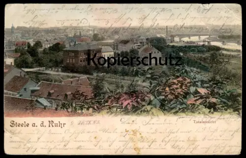 ALTE POSTKARTE ESSEN STEELE TOTALANSICHT PANORAMA Total Gesamtansicht Ansichtskarte postcard cpa AK
