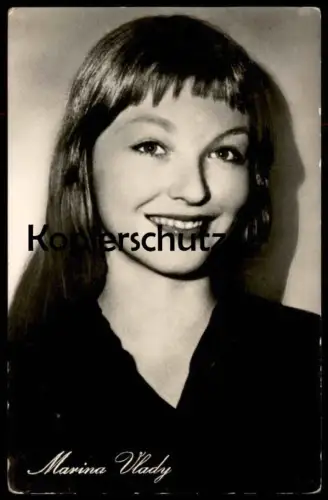 ALTE KARTE MARINA VLADY FILM-SCHAUSPIELERIN STARFOTO VEB PROGRESS BERLIN DDR actress postcard Ansichtskarte AK cpa