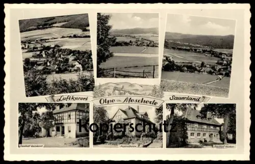 ÄLTERE POSTKARTE LUFTKURORT OLPE MESCHEDE SAUERLAND GASTHOF HÜTTER QUINKERT JUGENDHEIM Ansichtskarte cpa AK postcard