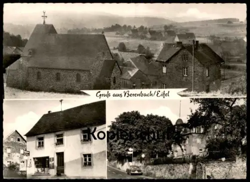 ALTE POSTKARTE GRUSS AUS BERENBACH EIFEL JOHANN MINDERMANN GEMISCHTWAREN POST KAISERSESCH KELBERG Ansichtskarte postcard