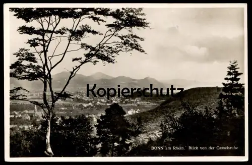 ALTE POSTKARTE BONN AM RHEIN BLICK VON DER CASSELSRUHE Bad Godesberg Venusberg Siebengebirge Ansichtskarte postcard cpa