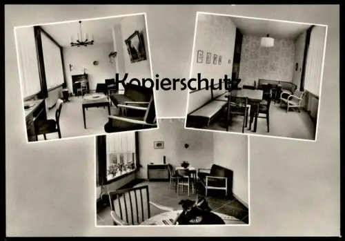 ÄLTERE POSTKARTE INSEL LANGEOOG CHRISTLICHES ERHOLUNGSHEIM BETHANIEN INNENRÄUME Ansichtskarte AK postcard cpa