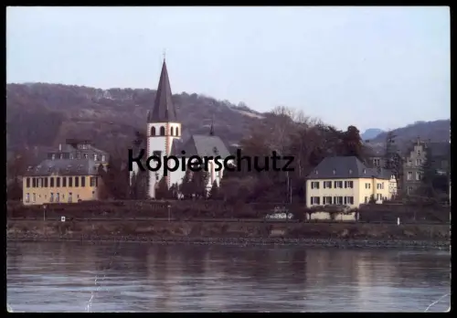 ÄLTERE POSTKARTE UNKEL AM RHEIN ST. PANTALEON UND PFARRHAUS PANORAMA Kirche church église Ansichtskarte AK postcard cpa