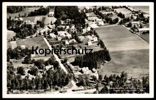 ALTE POSTKARTE FLYGFOTO ÖVER SIMLANGSDALEN Luftbild Fliegeraufnahme Schweden Sverige Suède Sweden Flygtrafik Dals Langed