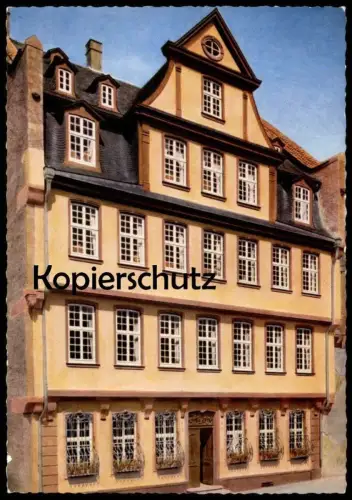 ÄLTERE POSTKARTE GOETHEHAUS FRANKFURT GEBURTSHAUS GOETHE Dichter poet poète Ansichtskarte AK postcard cpa