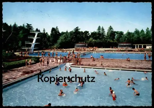 ÄLTERE POSTKARTE WOLFSBURG FREIBAD SCHWIMMBAD piscine piscines swimming pool Ansichtskarte AK postcard cpa