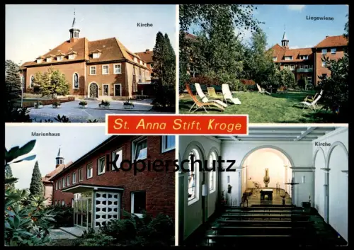 ÄLTERE POSTKARTE ST. ANNA STIFT KROGE EHRENDORF LOHNE bei Diepholz Sankt Anna Kirche AK Ansichtskarte postcard cpa